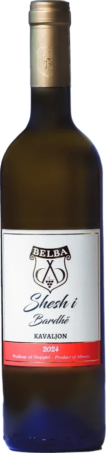 Bottle of Belba Shesh i Bardhë, Albanian white wine