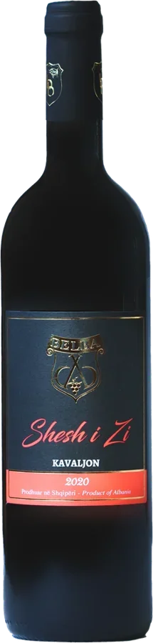 Bottle of Belba Shesh i Zi, Albanian red wine